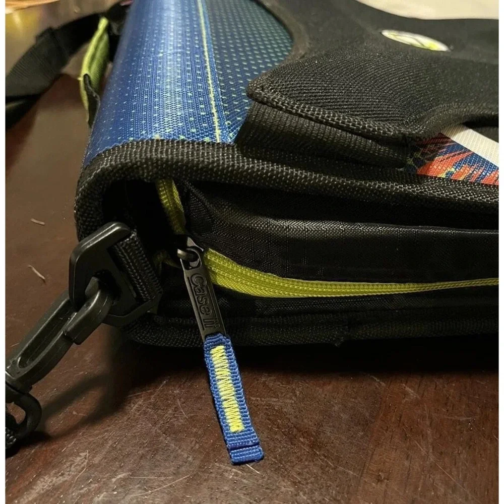 Case-It Monster X-Hugger Round 3‎ Ring Zipper Binder with Strap NEW, W/TAGS
